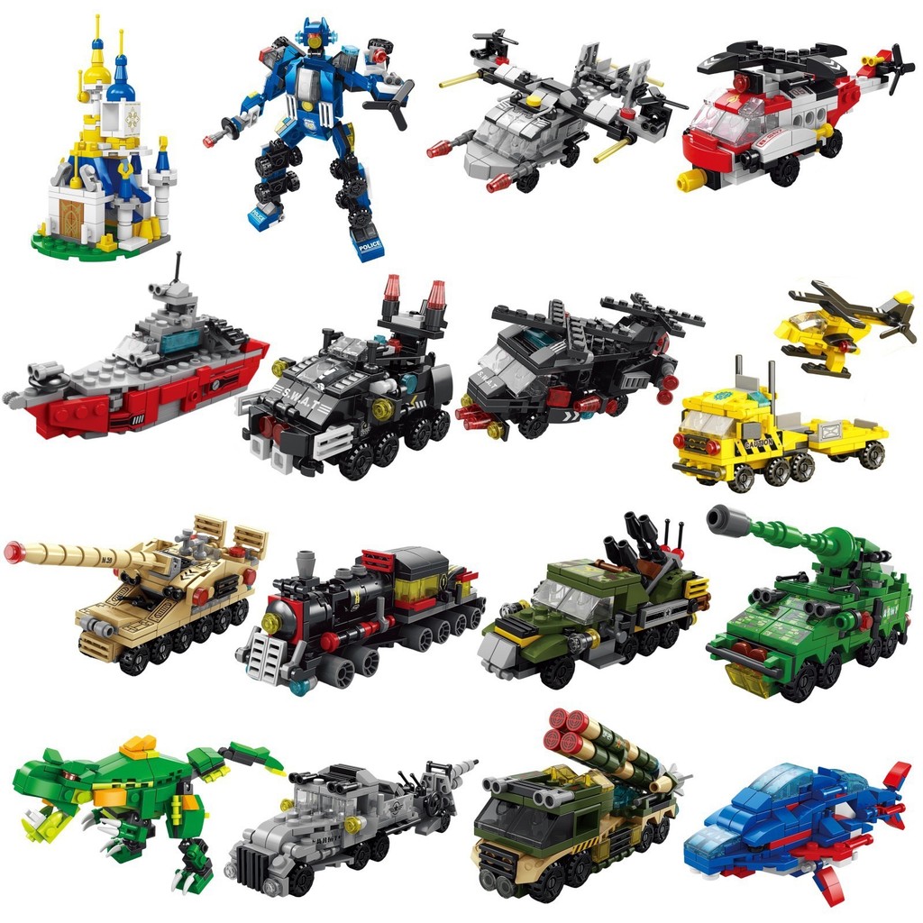 Dinosaur Figurine Set - 6 IN 1 City Engineering Car