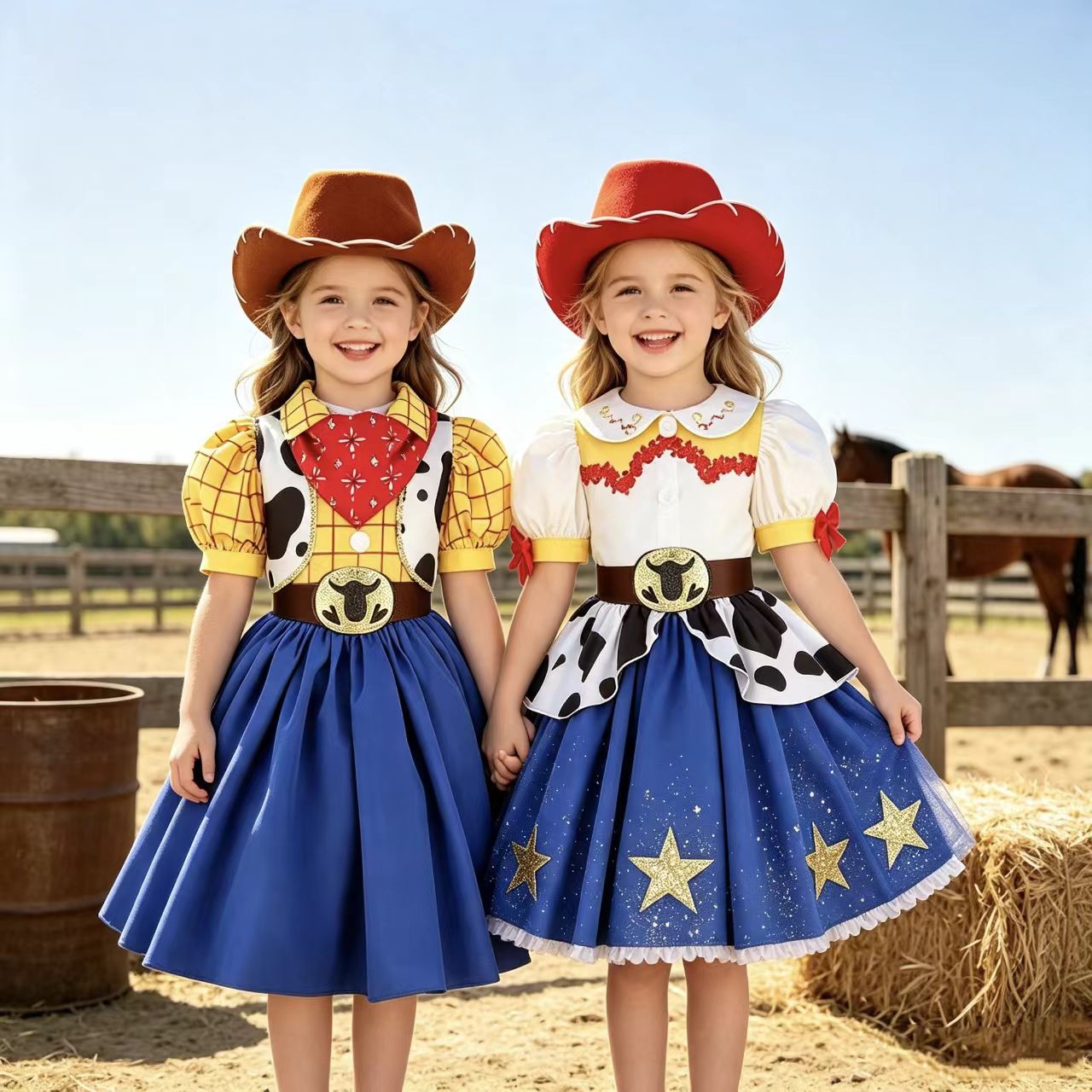 Kids Toys Set - 2026 New Girls Cow Spot Dress