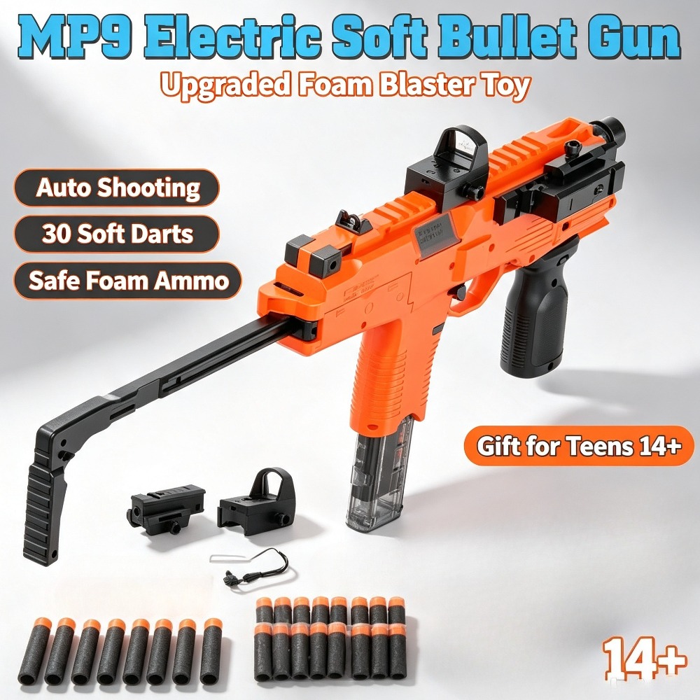 MP9 Electric Toy Gun Foam Dart - đánh giá và giá Foam Dart Gun