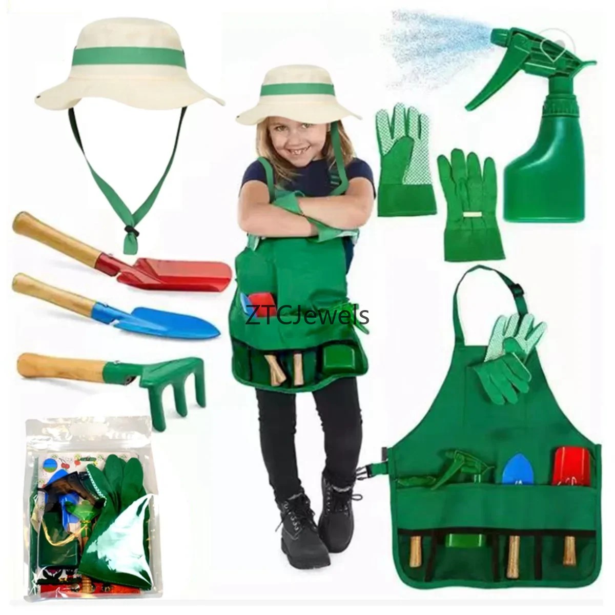 Kids Garden Apron Tool Set wit - đánh giá và giá Kids Toys Set