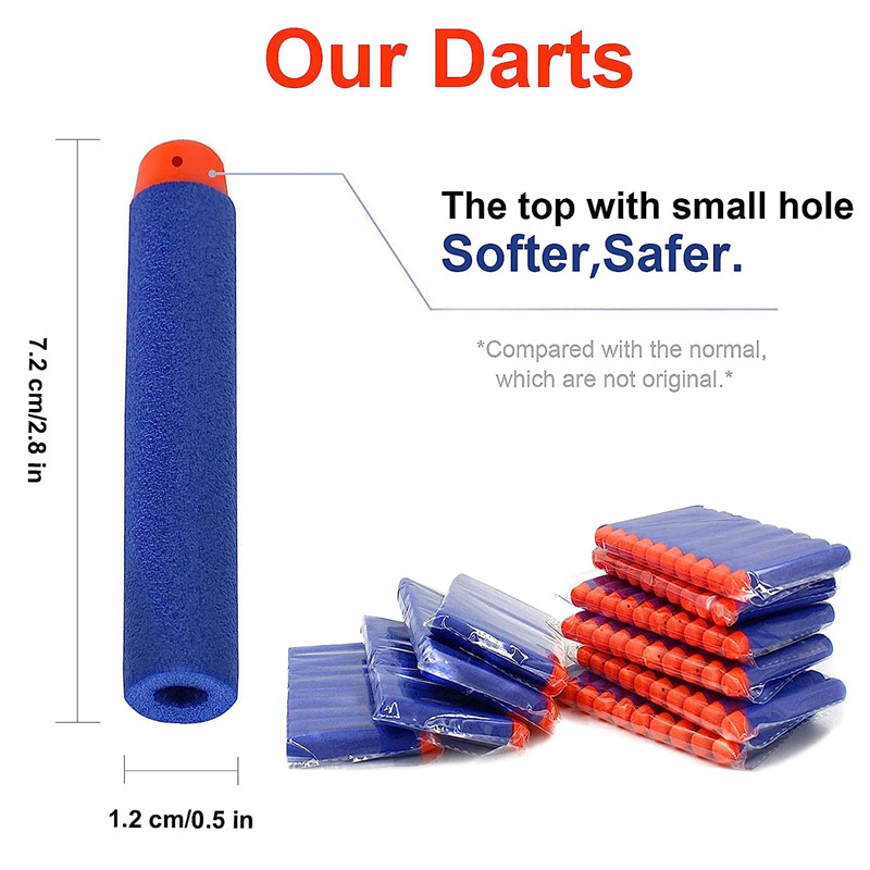 1000-50pcs Blue One Hole Darts - đánh giá và giá Foam Dart Gun